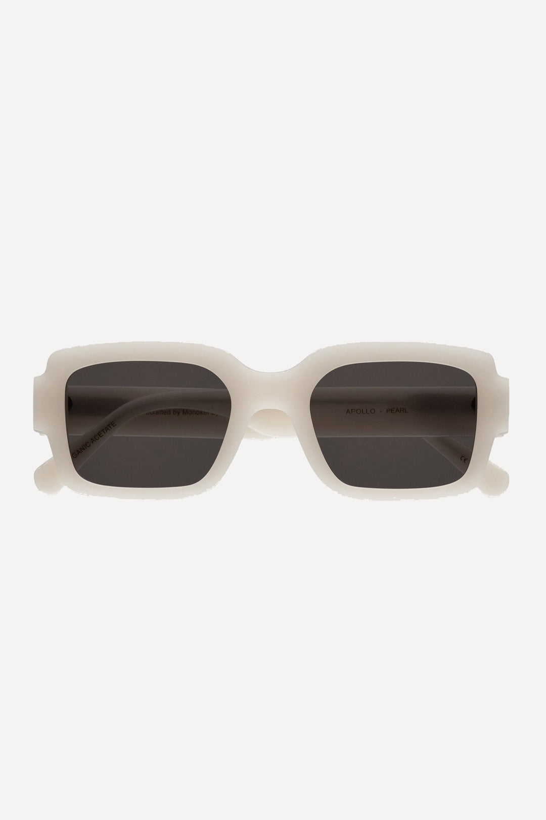 Apollo Sunglasses - Pearl With Grey Solid Lens - Frontiers Woman