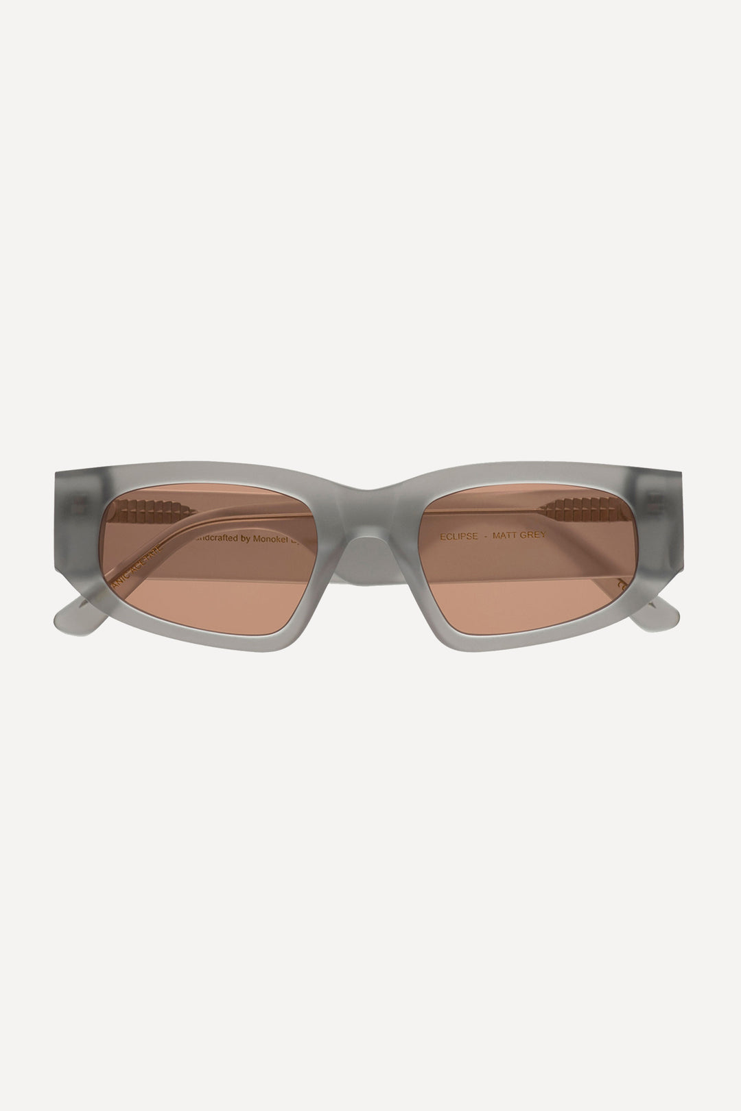 Eclipse Sunglasses - Matt Grey With Orange Solid Lens - Frontiers Woman