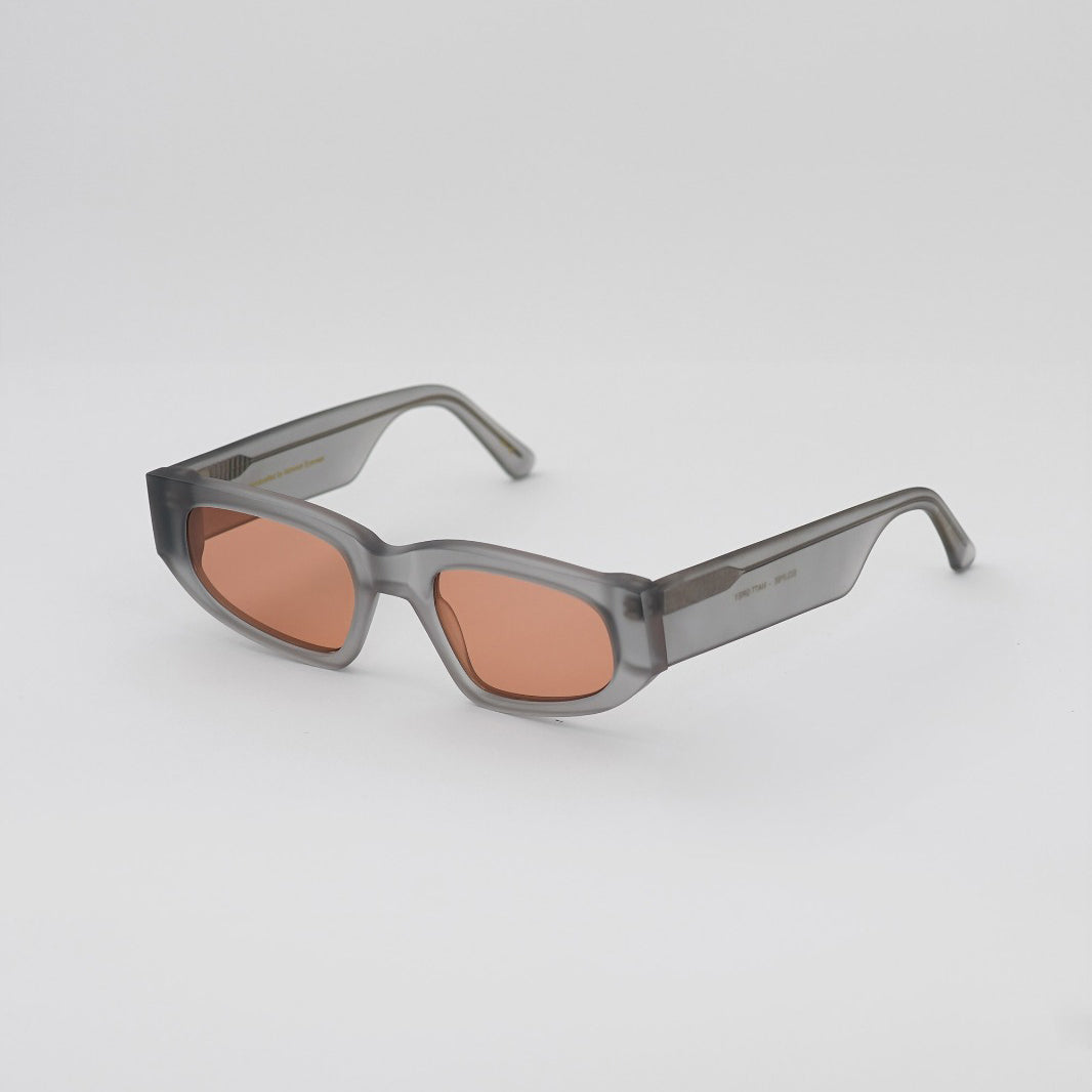 Eclipse Sunglasses - Matt Grey With Orange Solid Lens