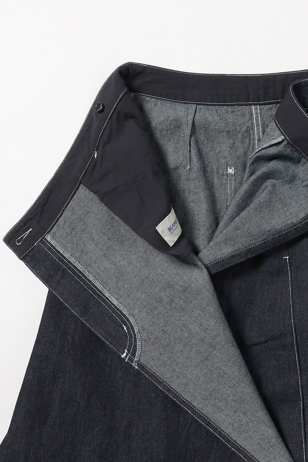 Wraped Pleated Skirt - Black Denim