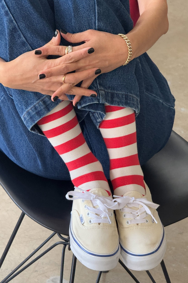 Wide Wally Socks - Red Stripe - Frontiers Woman