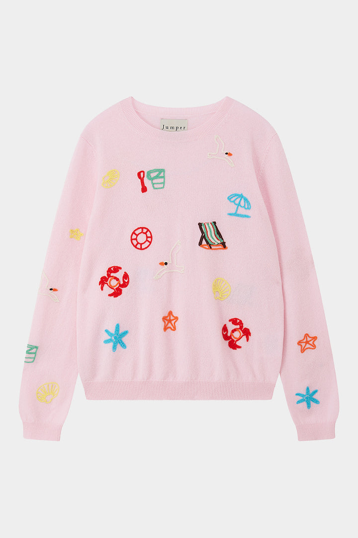 Seaside Tribute Cashmere Crew - Sakura