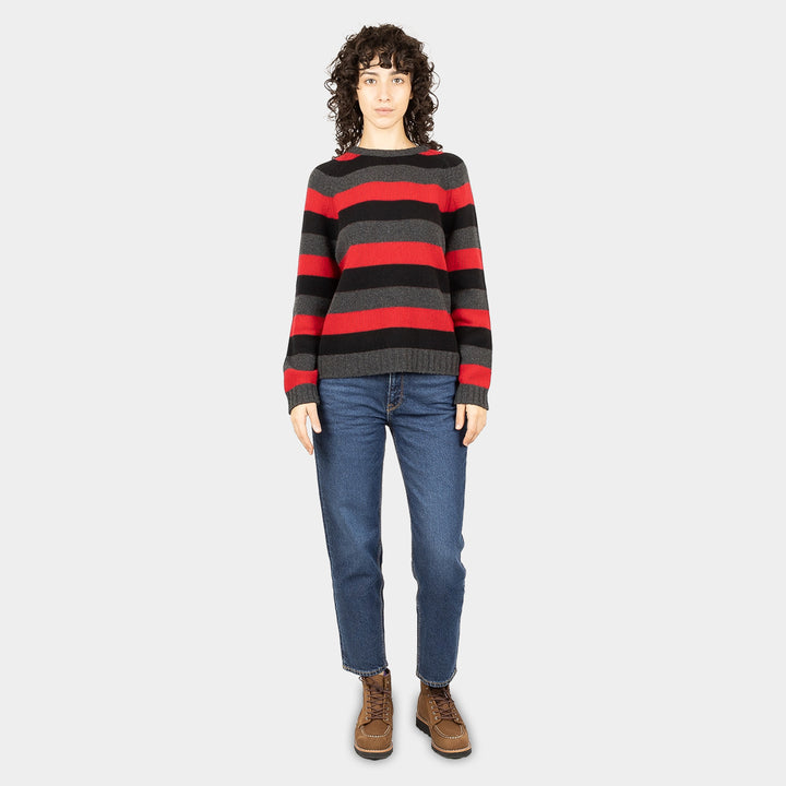 Striped Crew - Darby/Black/Red