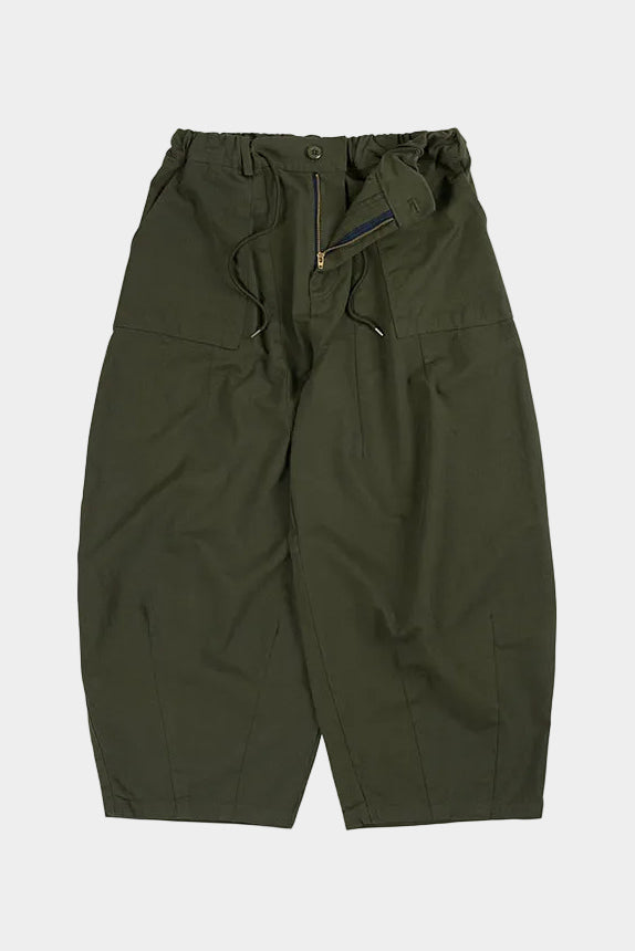 Twill Balloon Pants - Olive - Frontiers Woman
