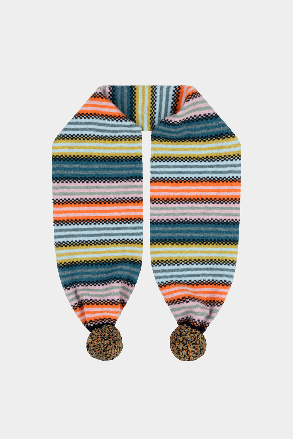 Stripe Pom Pom Scarf - Meadow Patch