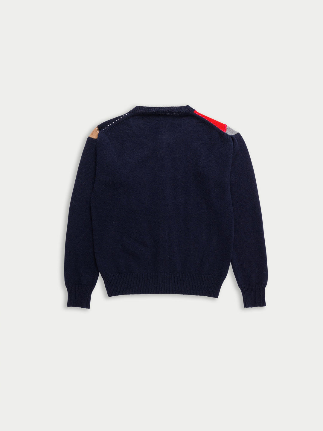 Argyle Crew Neck Cardigan - Multi