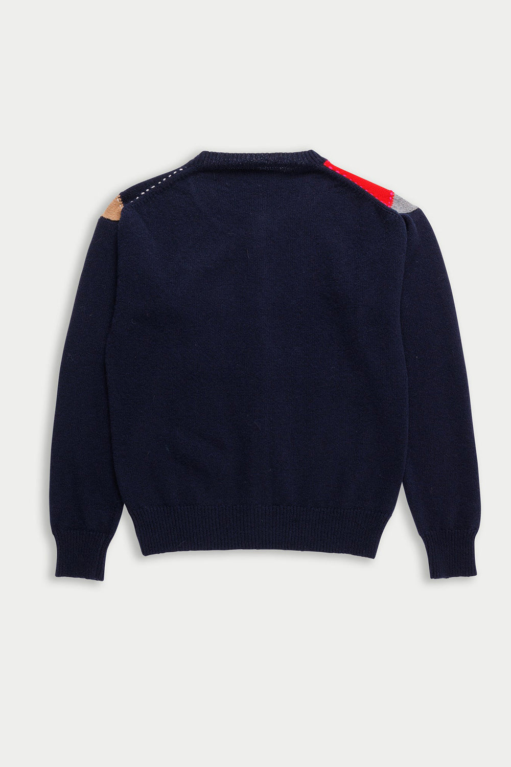 Argyle Crew Neck Cardigan - Multi