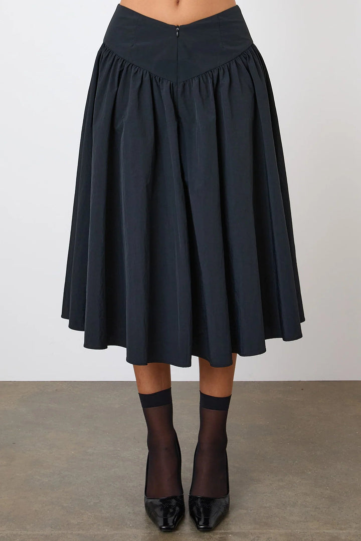 Deba Midi Skirt - Onyx