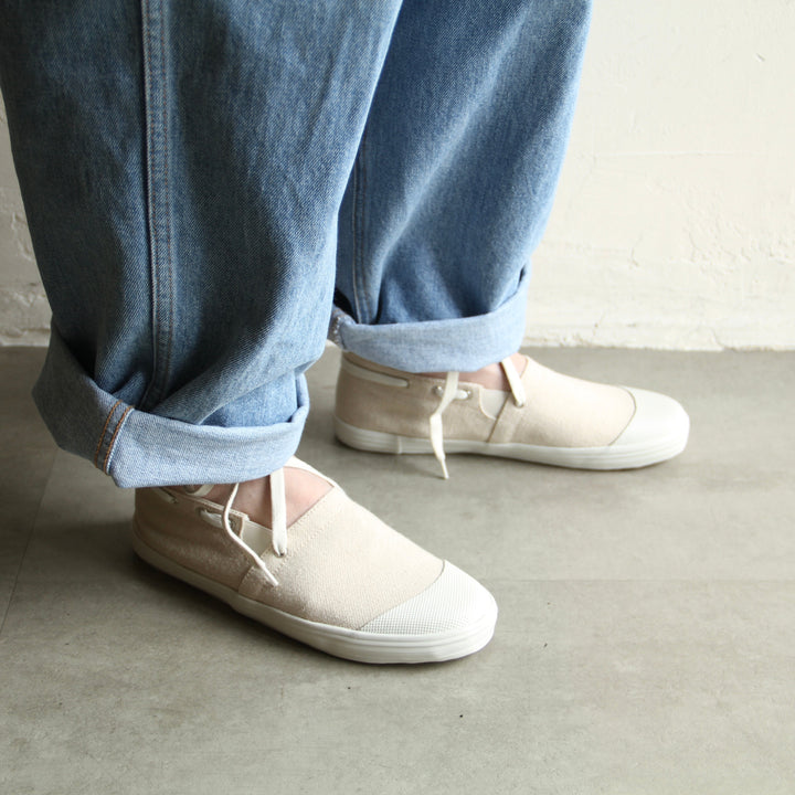 French Military Espadrille - Off White Suede