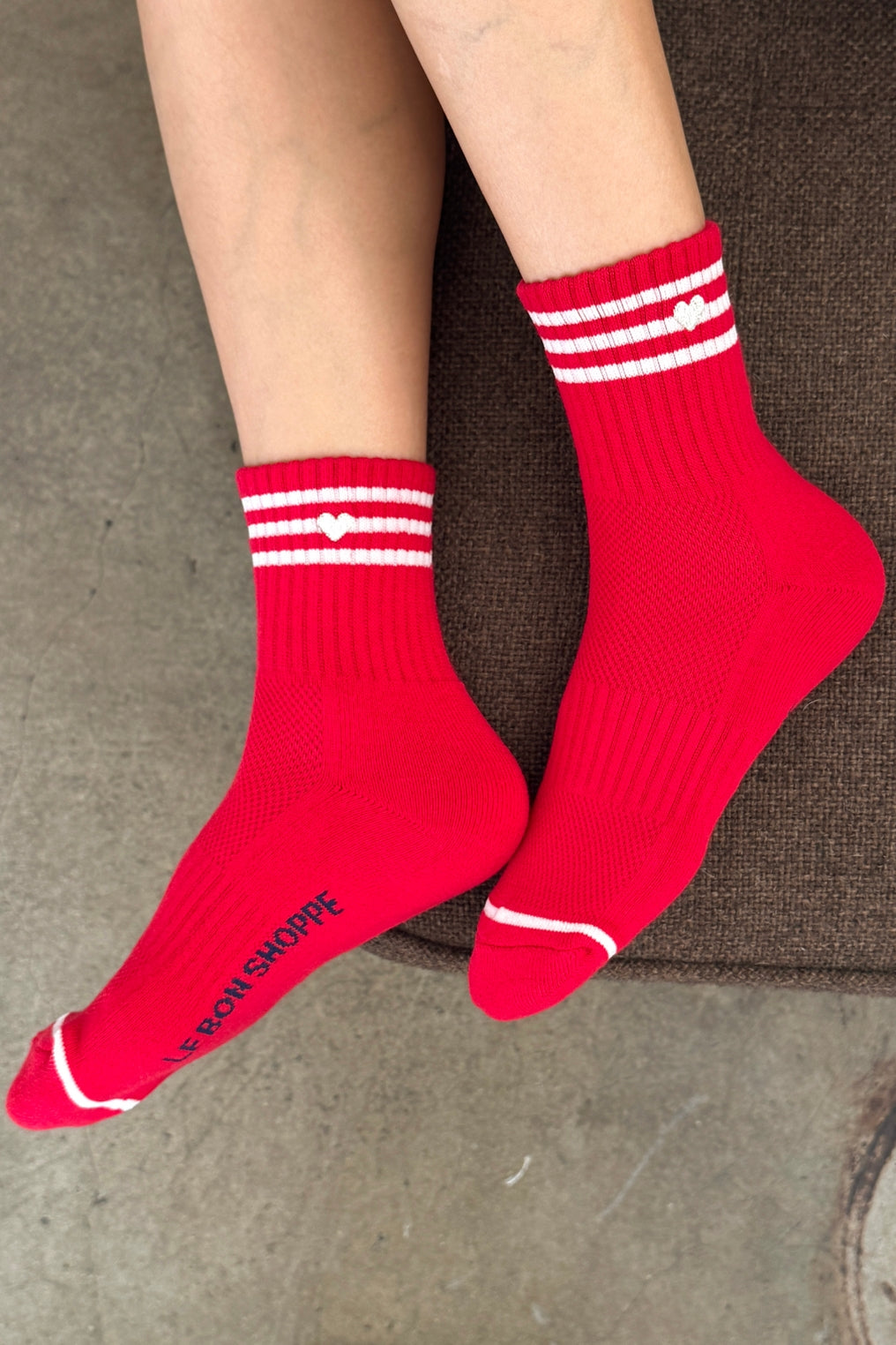 Embroidered Girlfriend Socks - Scarlett