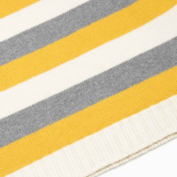 Striped Crew - Mustard/Grey/Cream