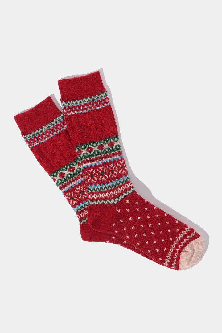 Snow Links JQ Crew Socks - Red