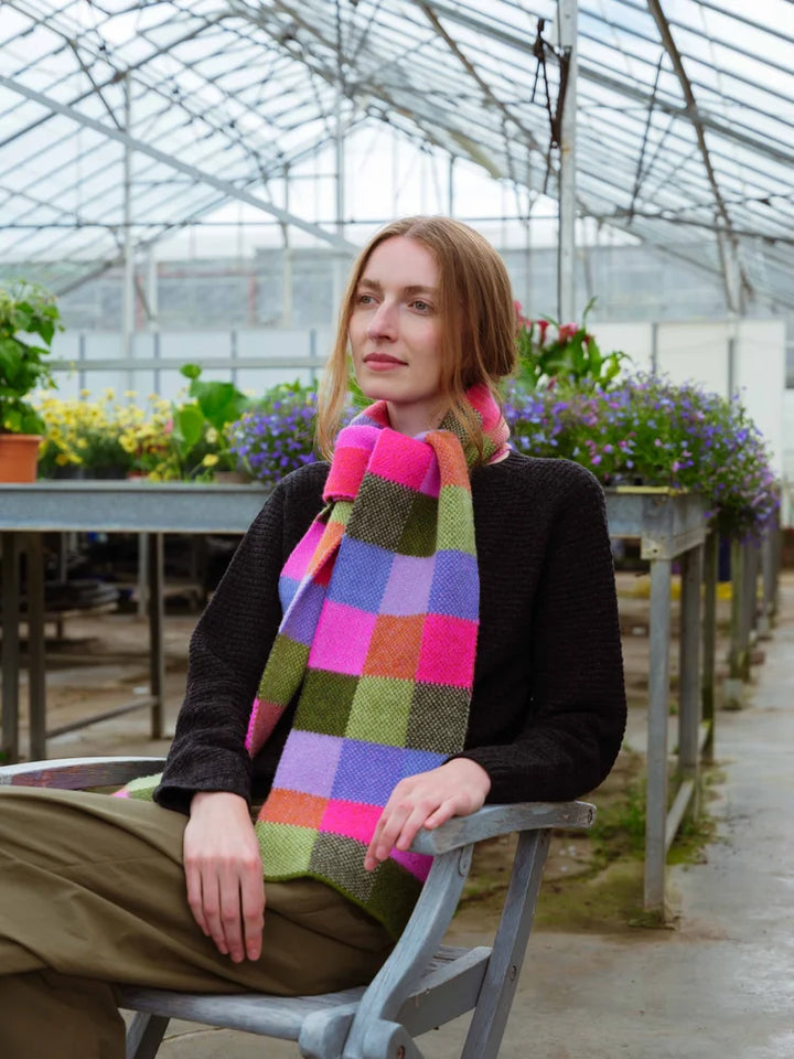 Brushed Tweed Scarf - Hot Tropics