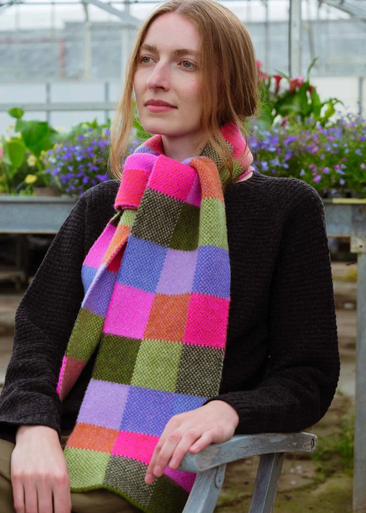 Brushed Tweed Scarf - Hot Tropics