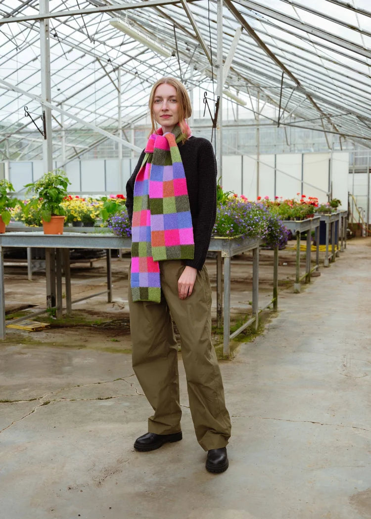 Brushed Tweed Scarf - Hot Tropics