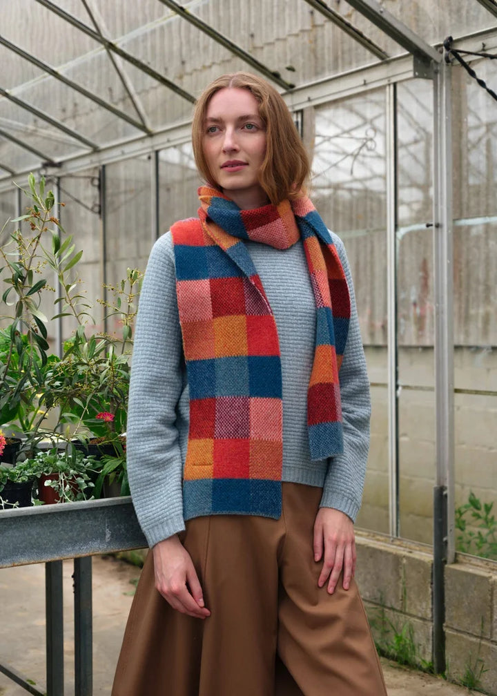 Brushed Tweed Scarf - Forest