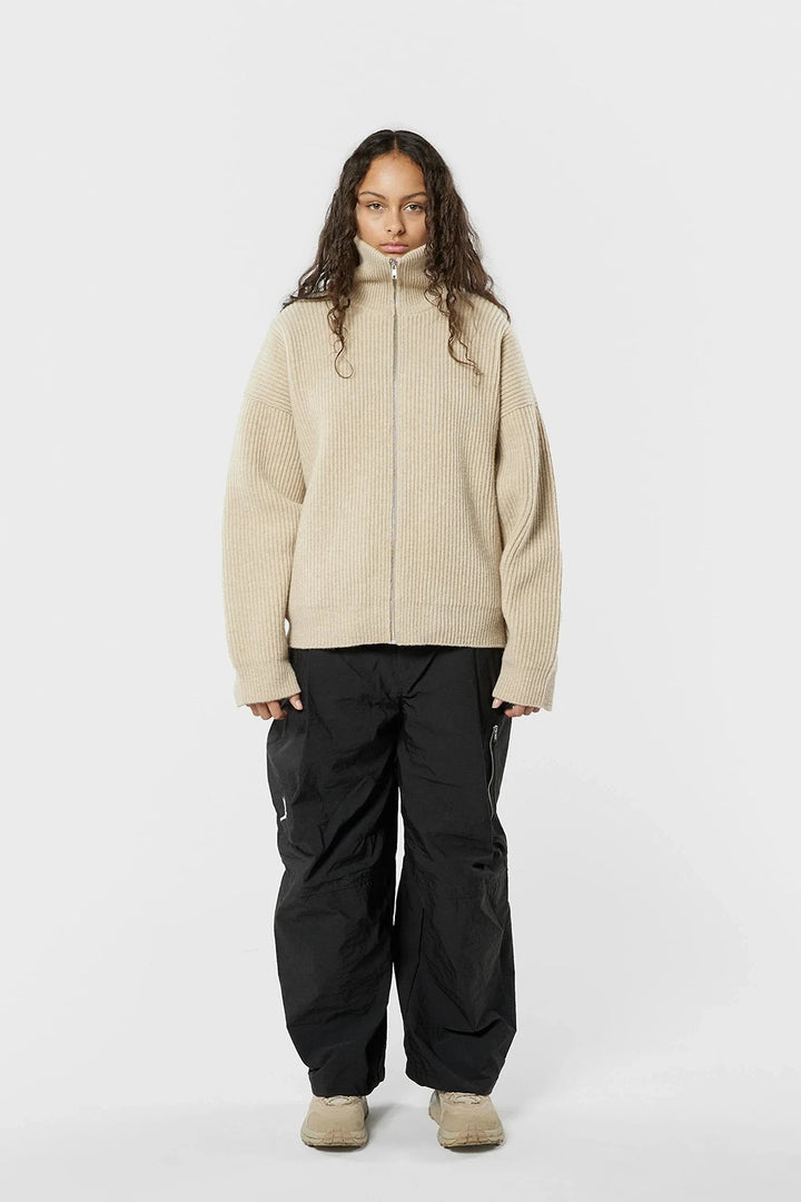 Vonarstraeti Zipped Sweater - Feather Grey