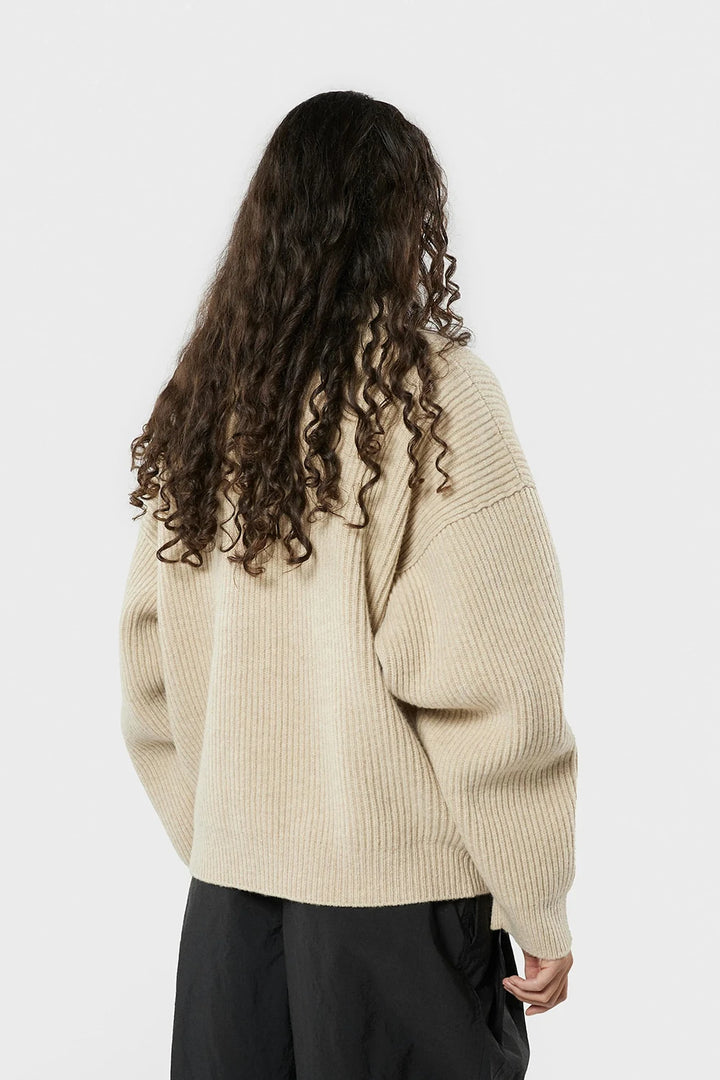 Vonarstraeti Zipped Sweater - Feather Grey