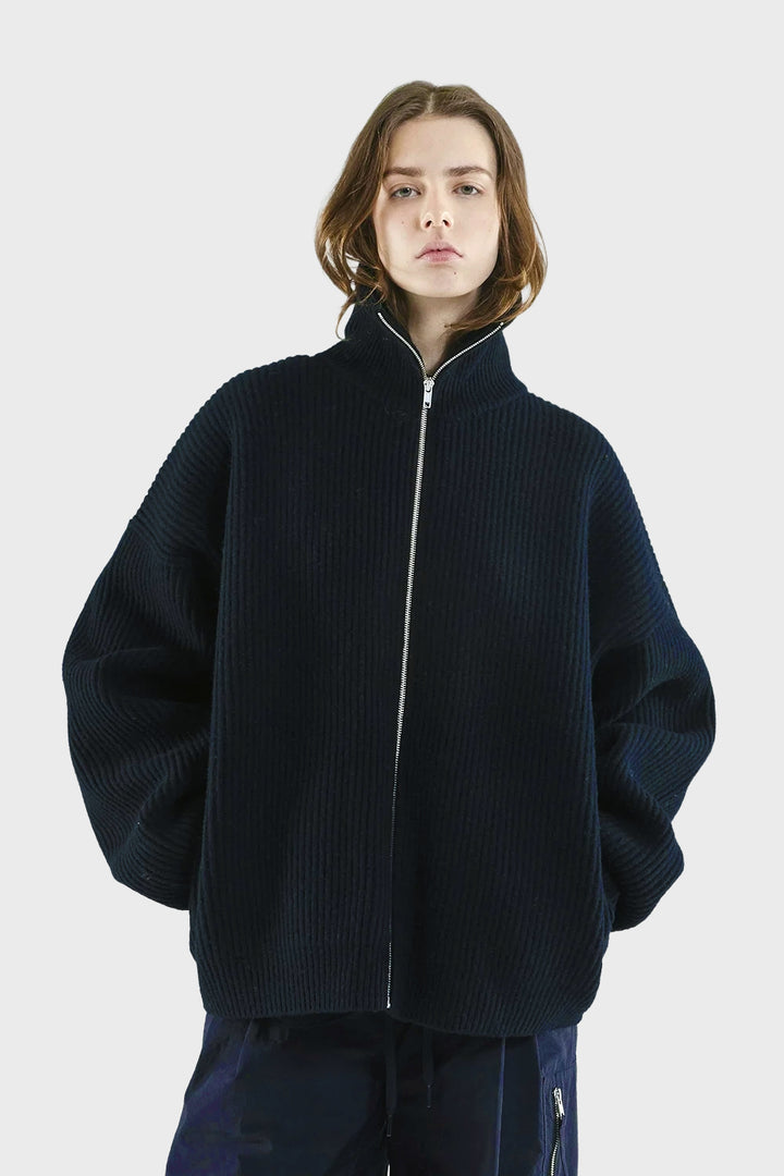 Vonarstraeti Zipped Sweater - Black