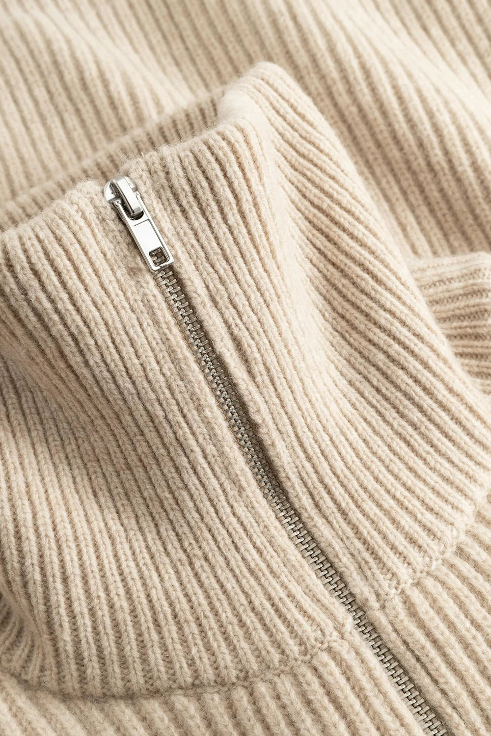 Vonarstraeti Zipped Sweater - Feather Grey