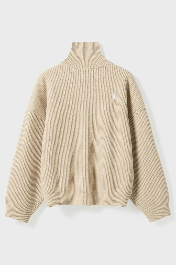 Vonarstraeti Zipped Sweater - Feather Grey