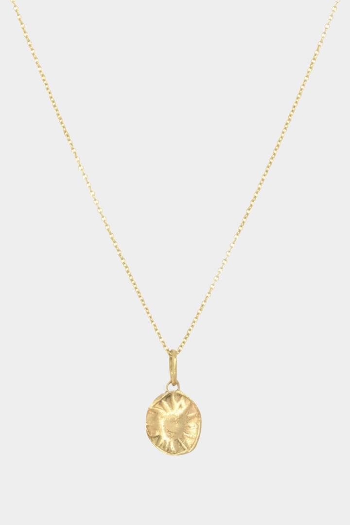 9ct Gold Sunburst Necklace
