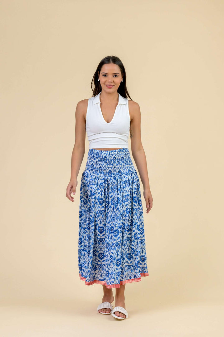 Arista Skirt - Tasmin Blue - Frontiers Woman