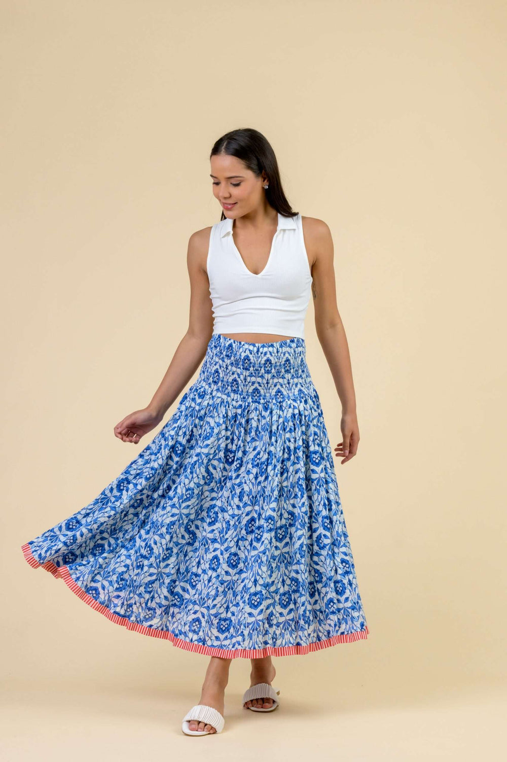 Arista Skirt - Tasmin Blue - Frontiers Woman