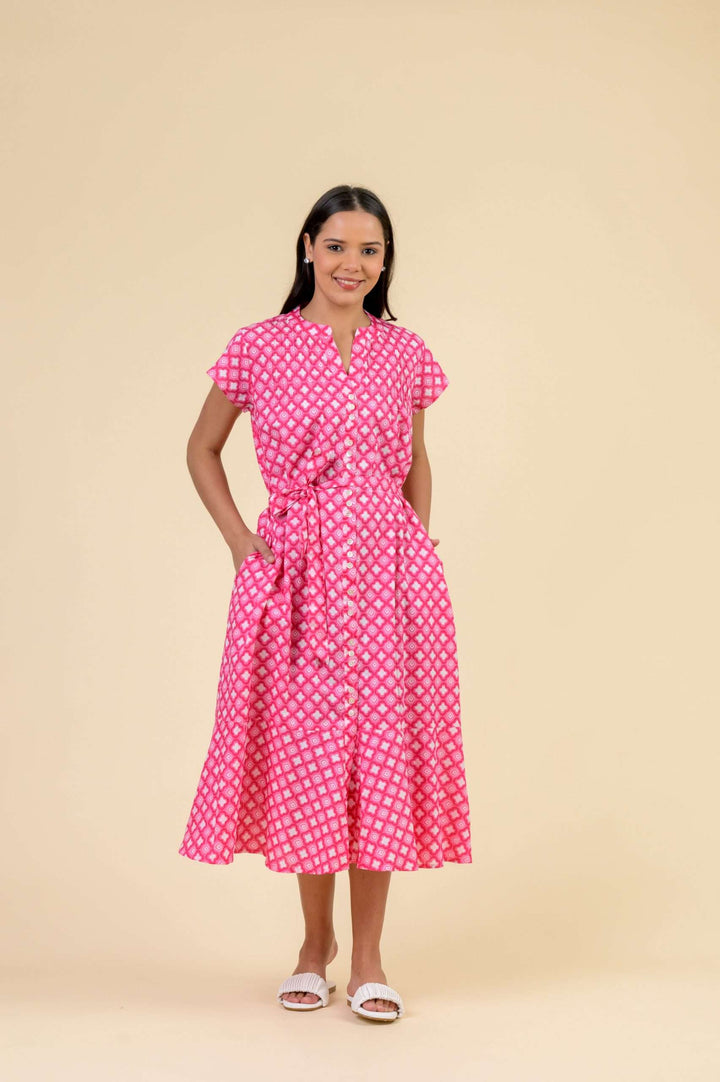 Leslie Dress - Troy Pink - Frontiers Woman