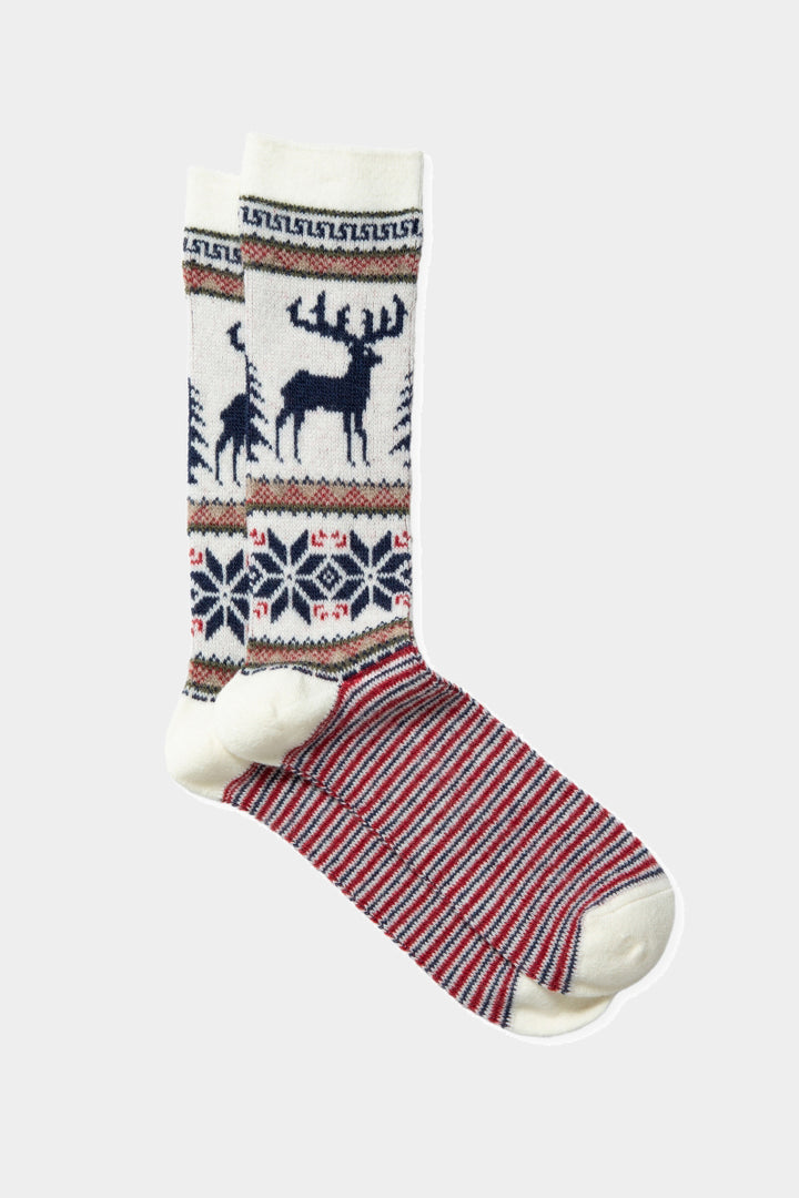 Wool Deer Snow Socks - Off White