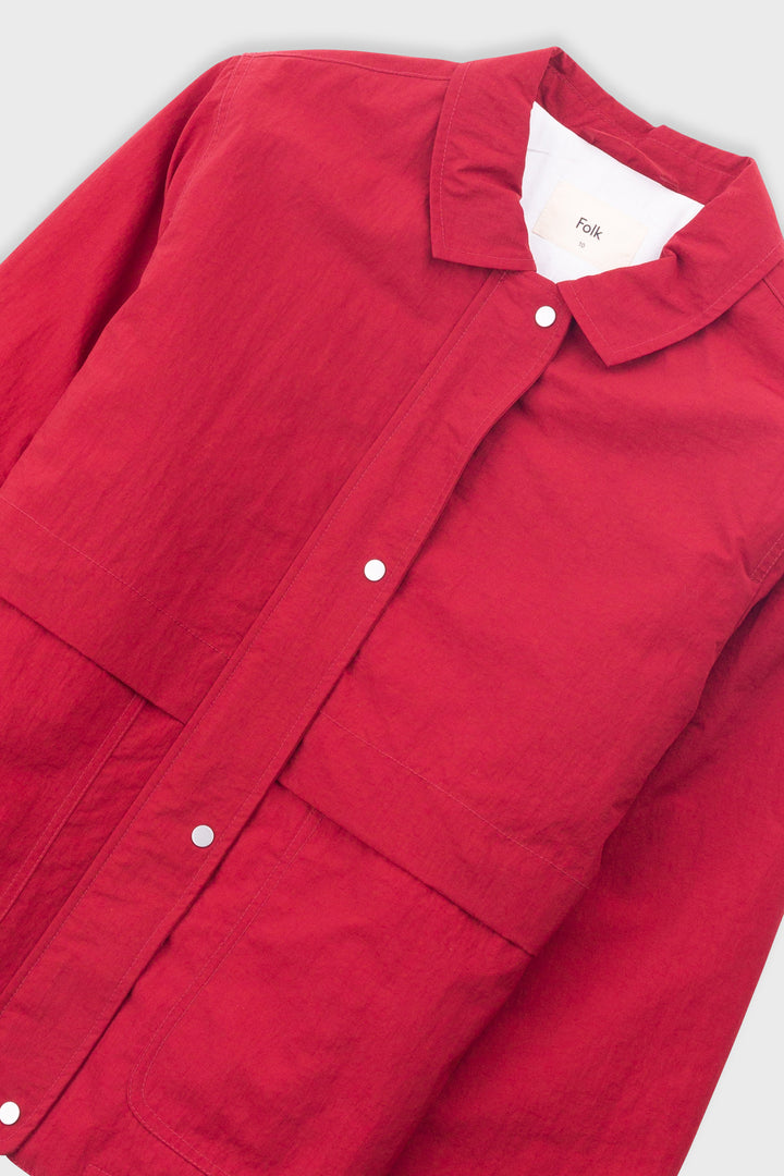 Blouson Jacket - Crimson Ripstop Nylon