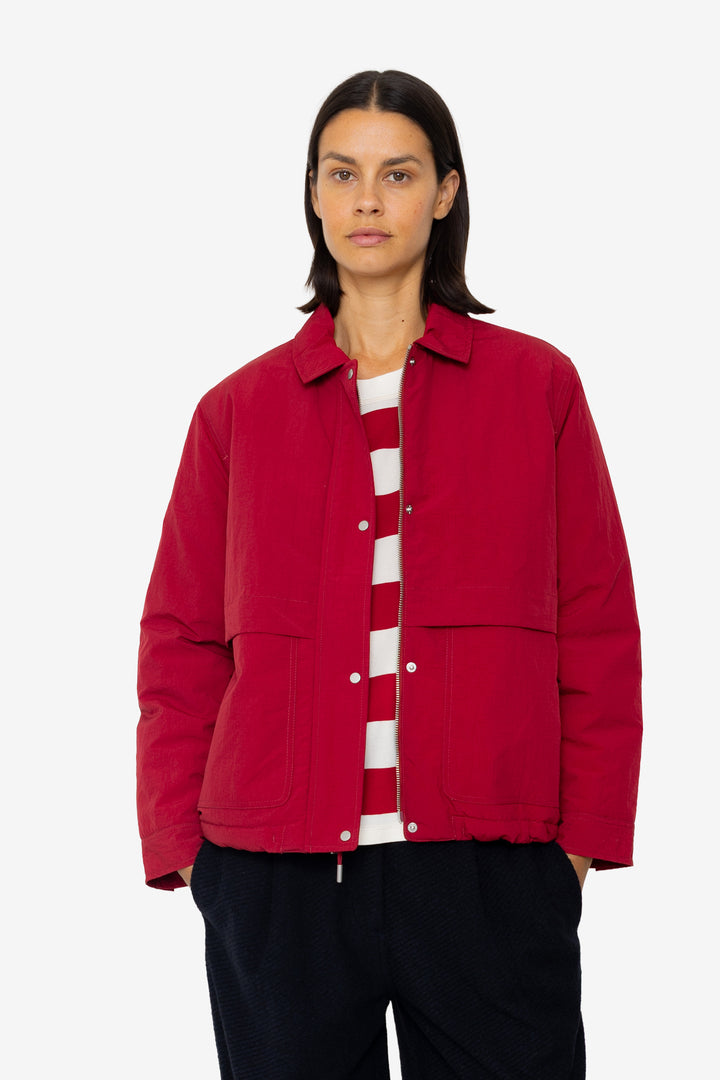 Blouson Jacket - Crimson Ripstop Nylon