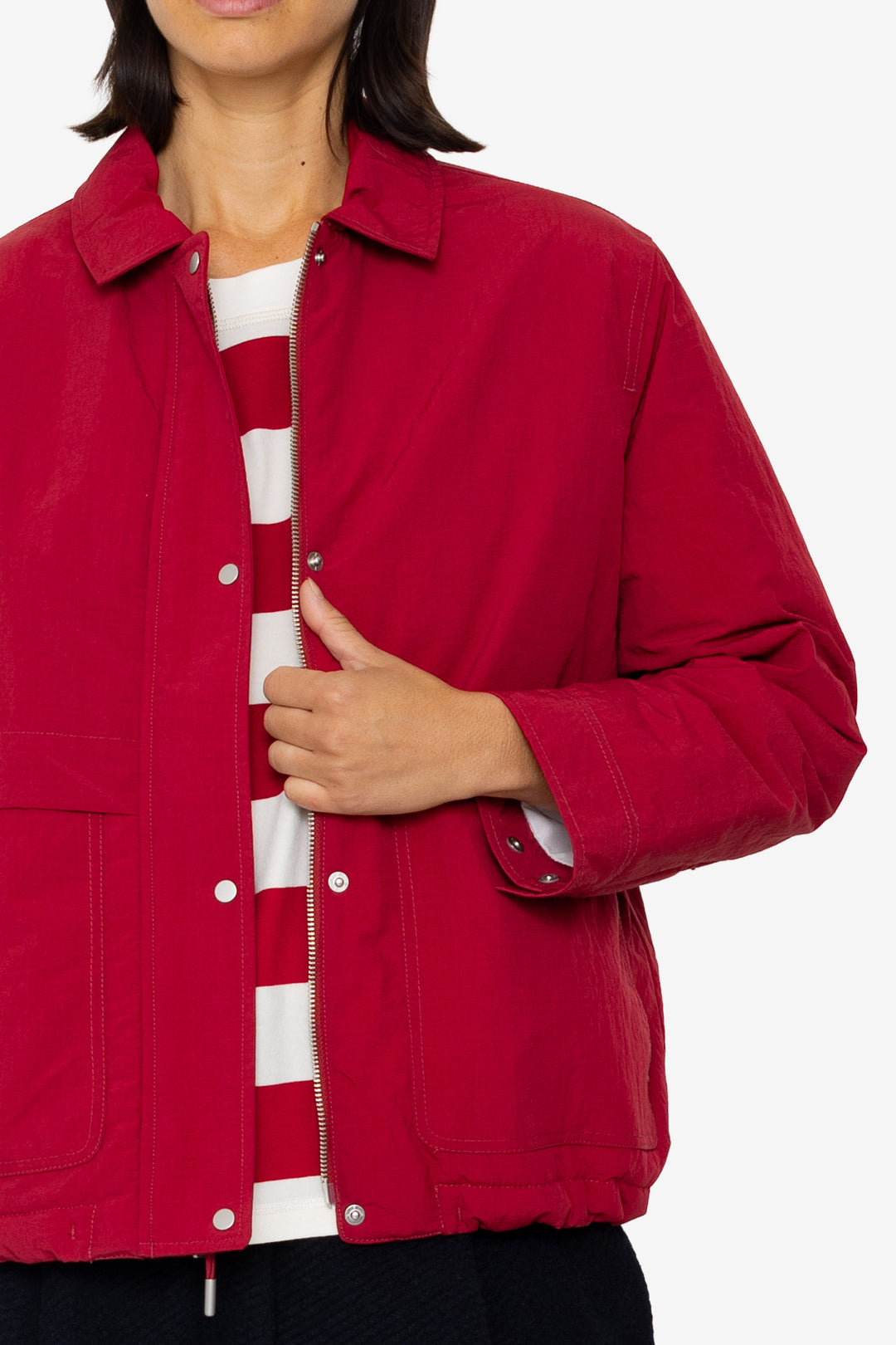 Blouson Jacket - Crimson Ripstop Nylon