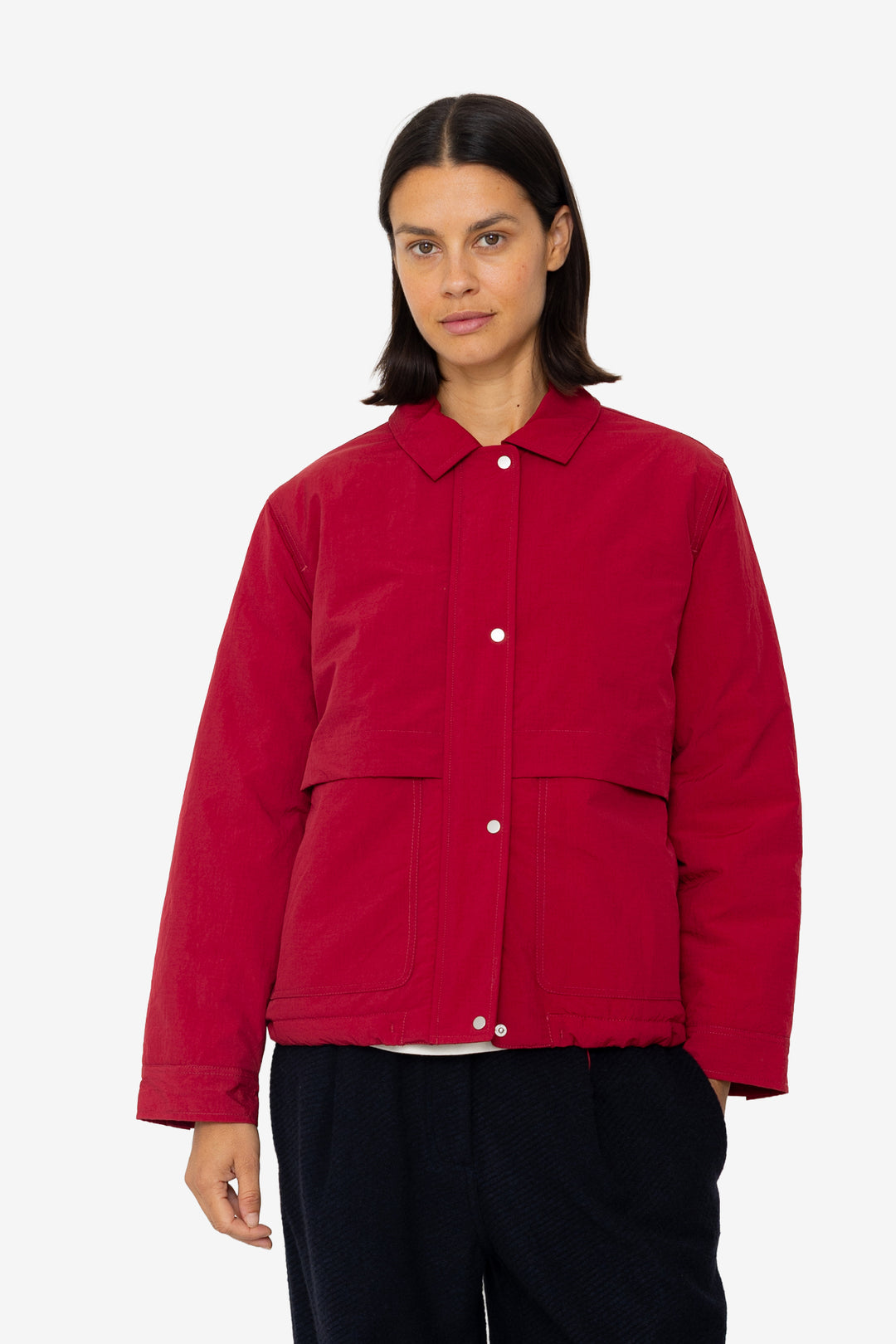Blouson Jacket - Crimson Ripstop Nylon