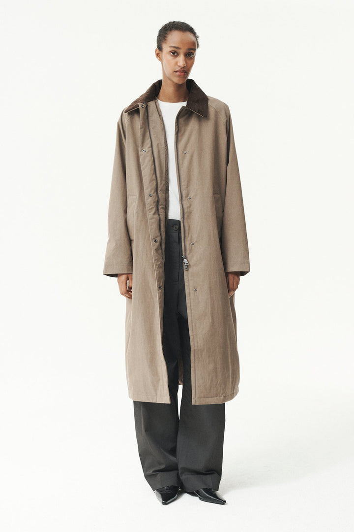 Long Coach Coat - Faded Camel