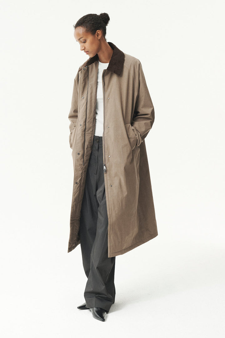 Long Coach Coat - Faded Camel