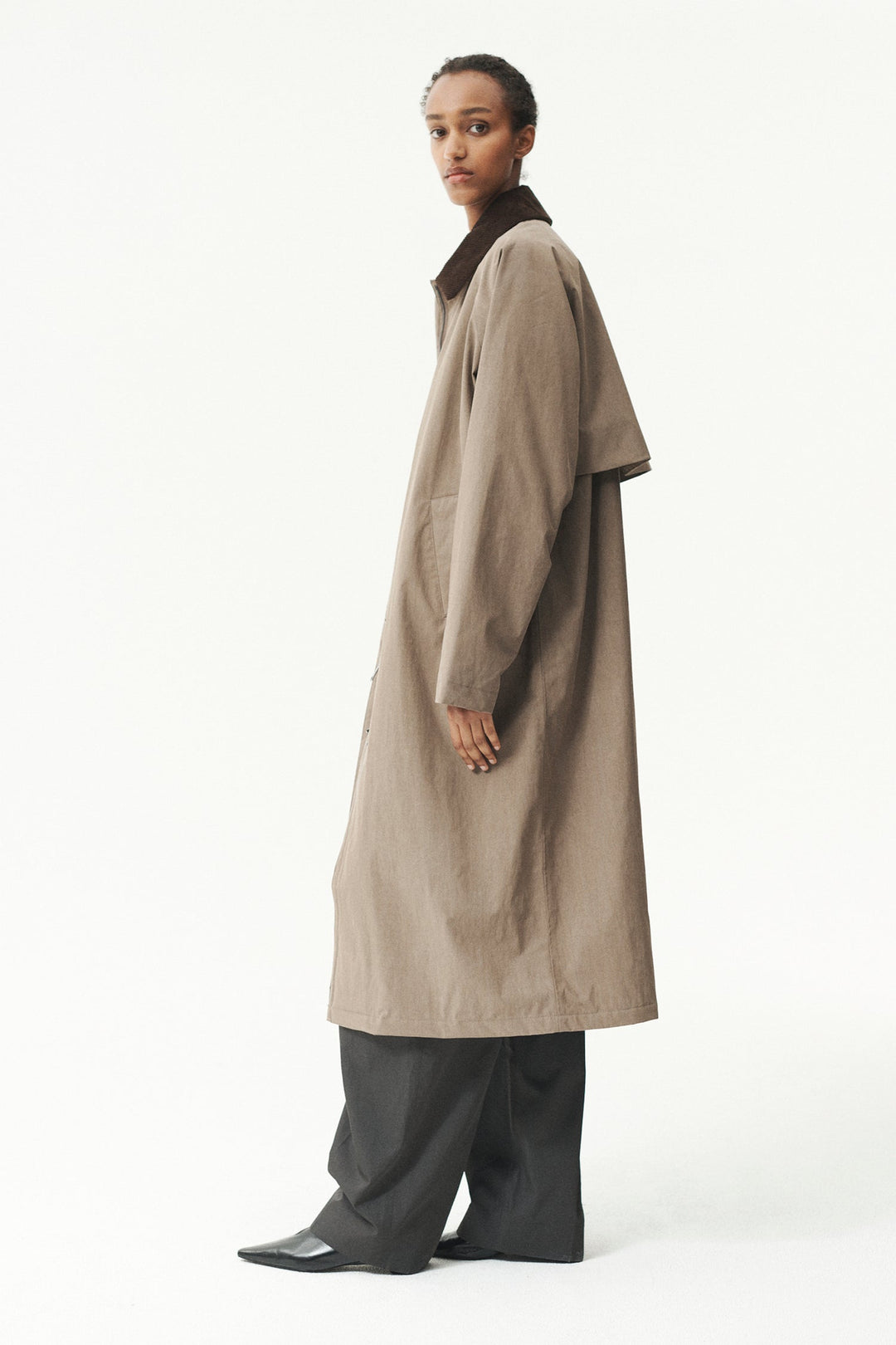 Long Coach Coat - Faded Camel