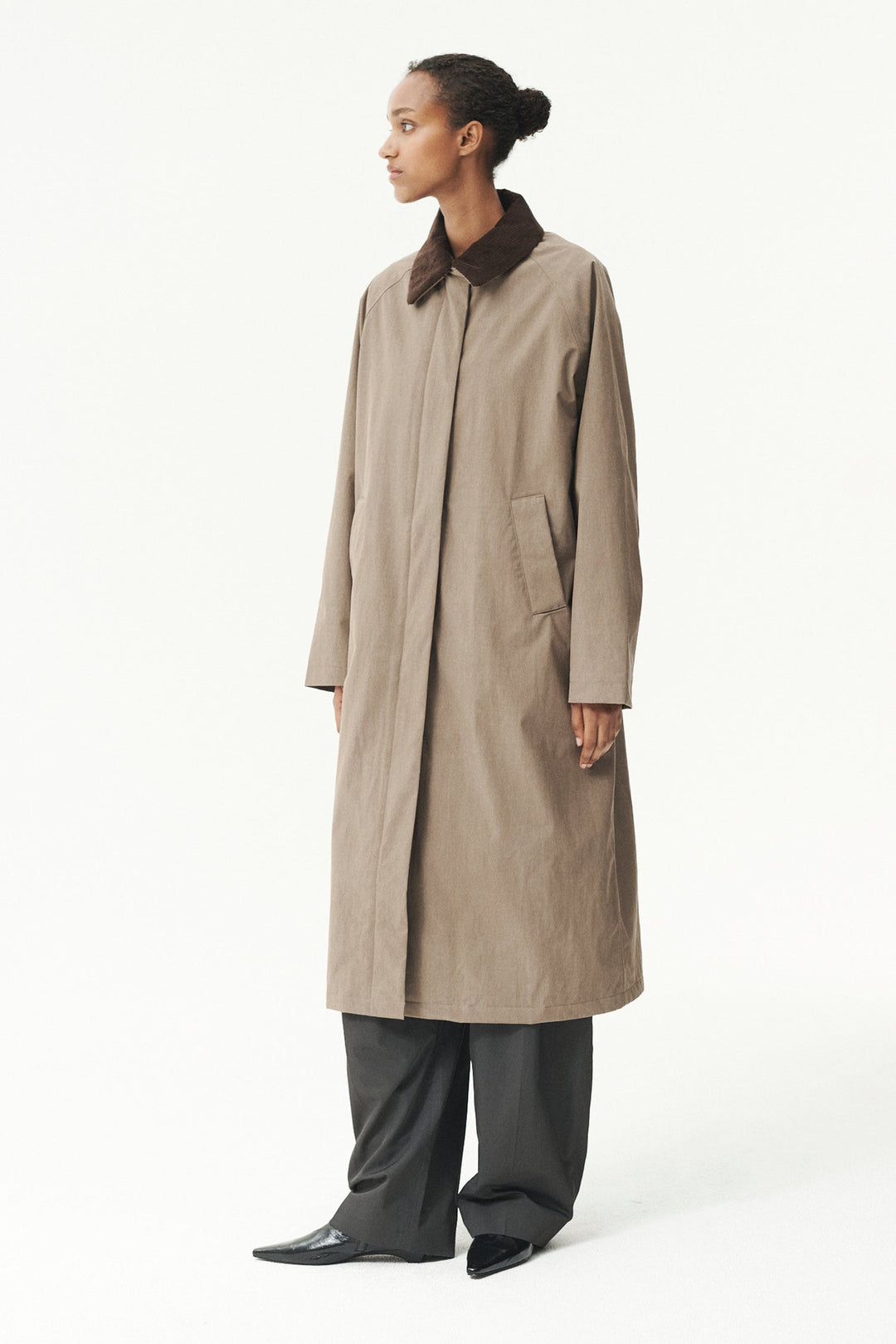 Long Coach Coat - Faded Camel