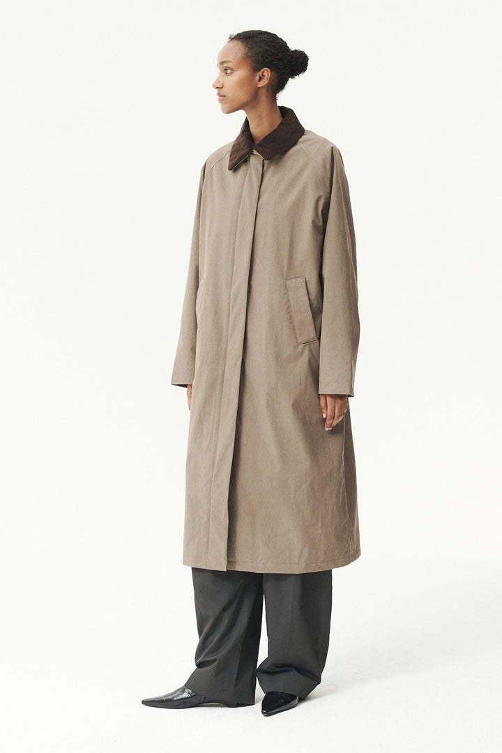 Long Coach Coat - Faded Camel
