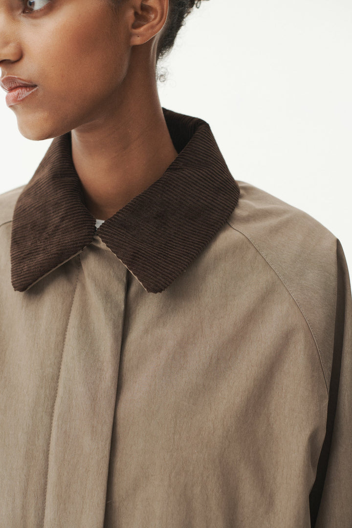 Long Coach Coat - Faded Camel