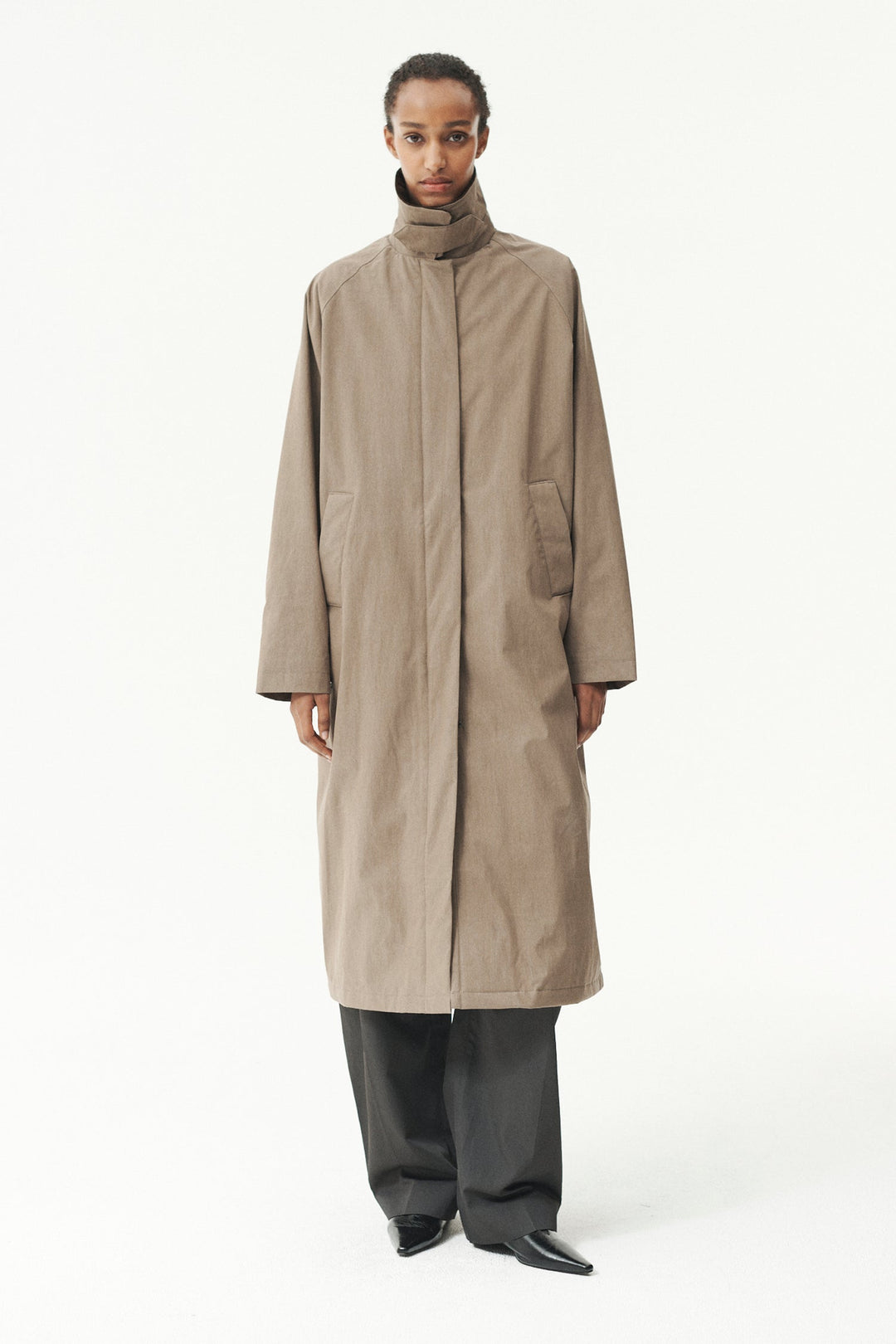 Long Coach Coat - Faded Camel