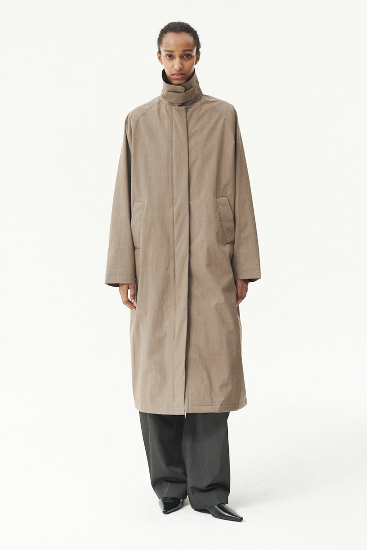 Long Coach Coat - Faded Camel