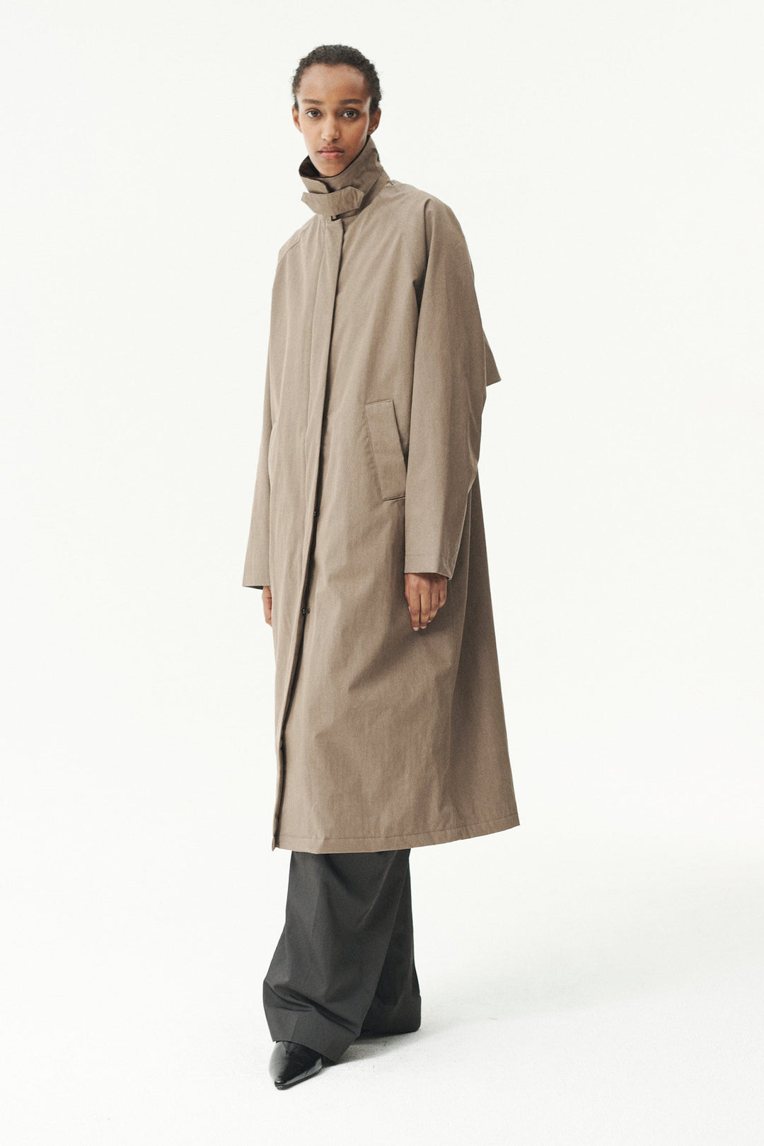 Long Coach Coat - Faded Camel