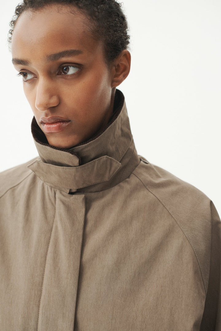Long Coach Coat - Faded Camel