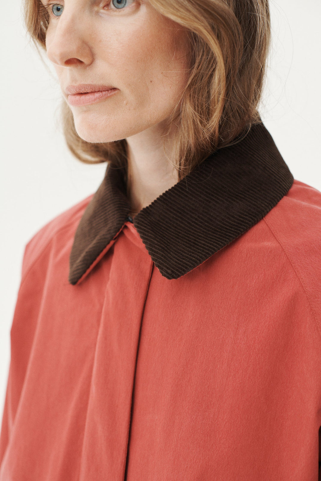 Long Coach Coat - Faded Cherry