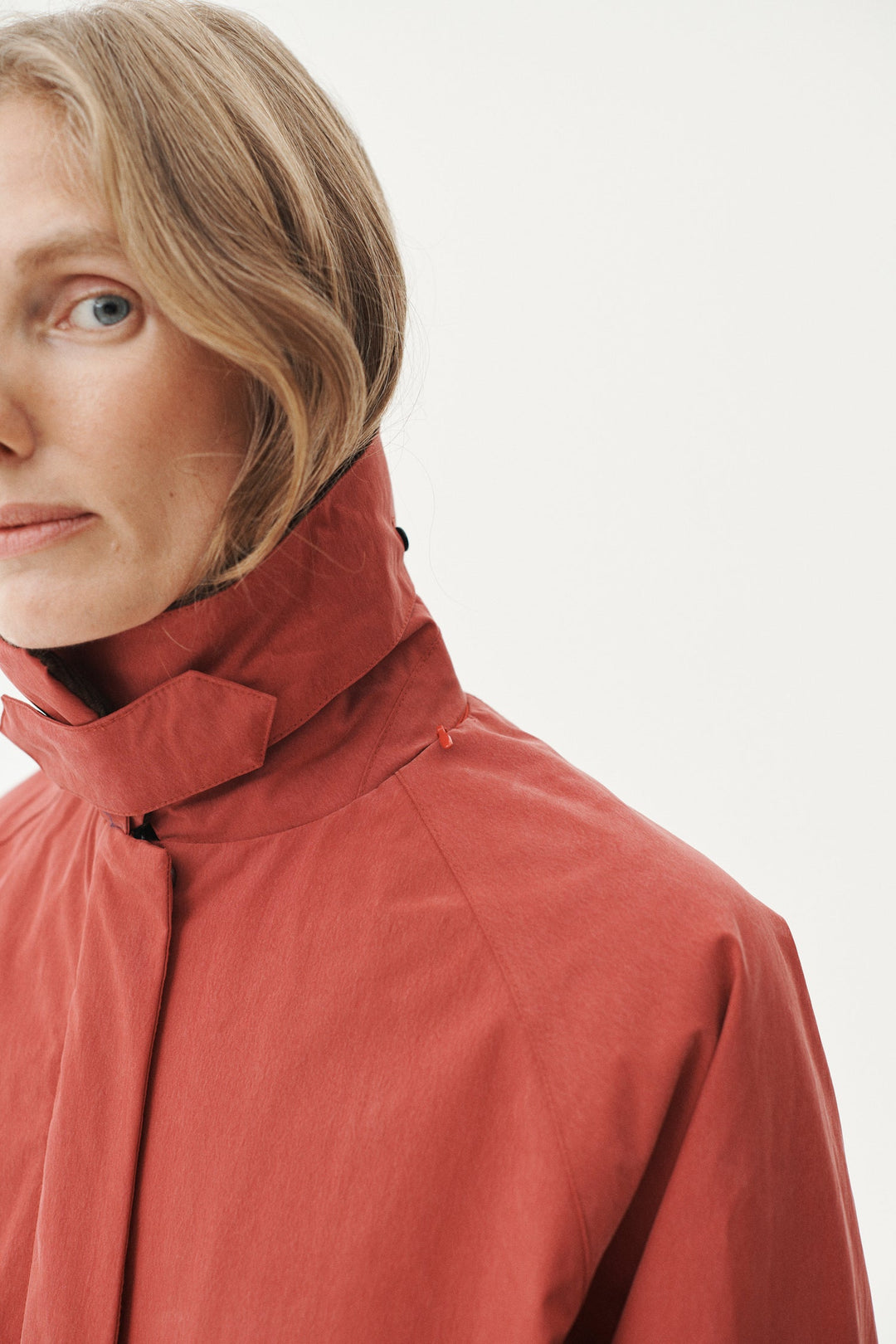 Long Coach Coat - Faded Cherry