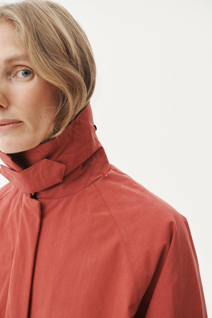 Long Coach Coat - Faded Cherry