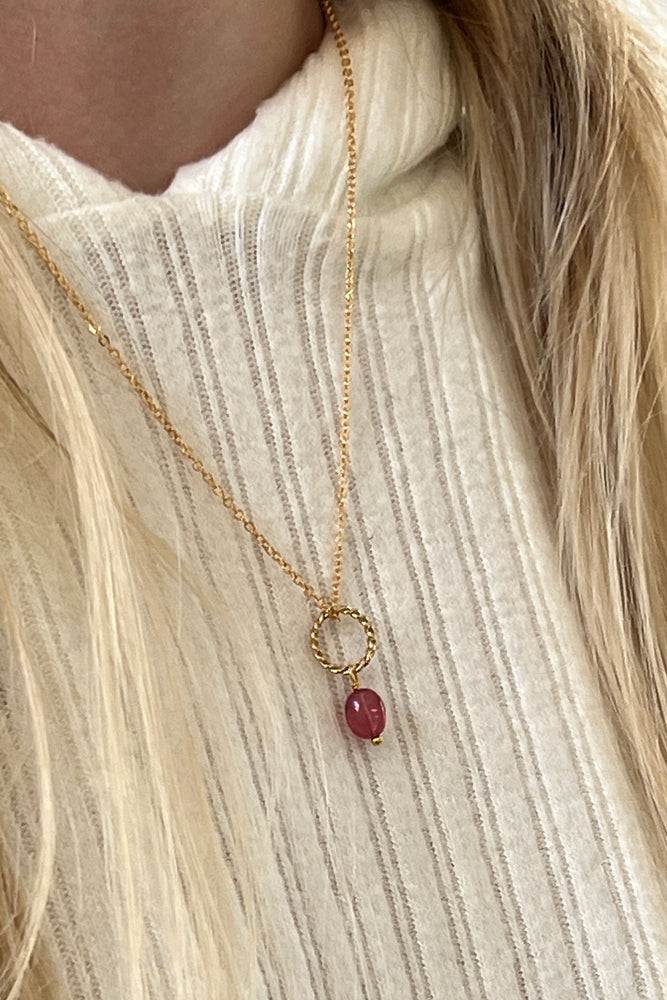 Alexis Pink Tourmaline Pendant Necklace