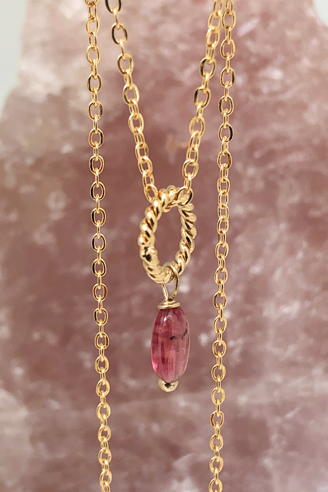 Alexis Pink Tourmaline Pendant Necklace