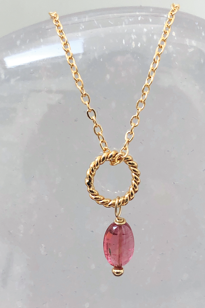 Alexis Pink Tourmaline Pendant Necklace